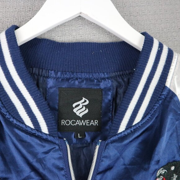Rocawear Sukajan Bomber Jacket Y2K Streetwear Grail Dragon Tiger Mens Large - Picture 7 of 10